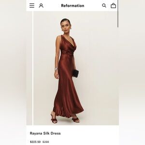 Rayana silk dress Fig Jam size small